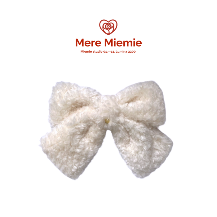 Large-Sized Bow Cluster Hair Clip with Ultra-Soft Handfeel