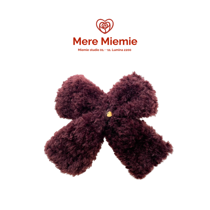 Large-Sized Bow Cluster Hair Clip with Ultra-Soft Handfeel