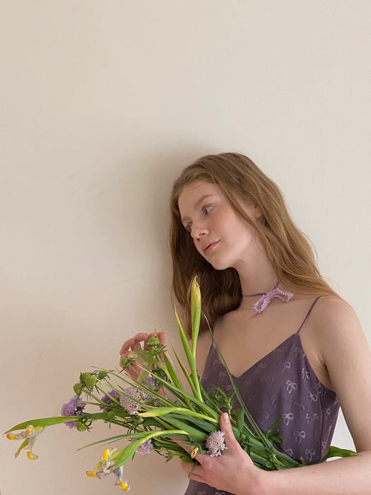 Dua.papa_Sylvan Enigma_S/S Dialogue_Handwoven bow Choker