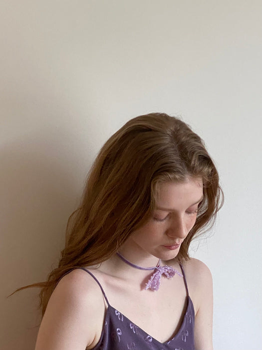 Dua.papa_Sylvan Enigma_S/S Dialogue_Handwoven bow Choker