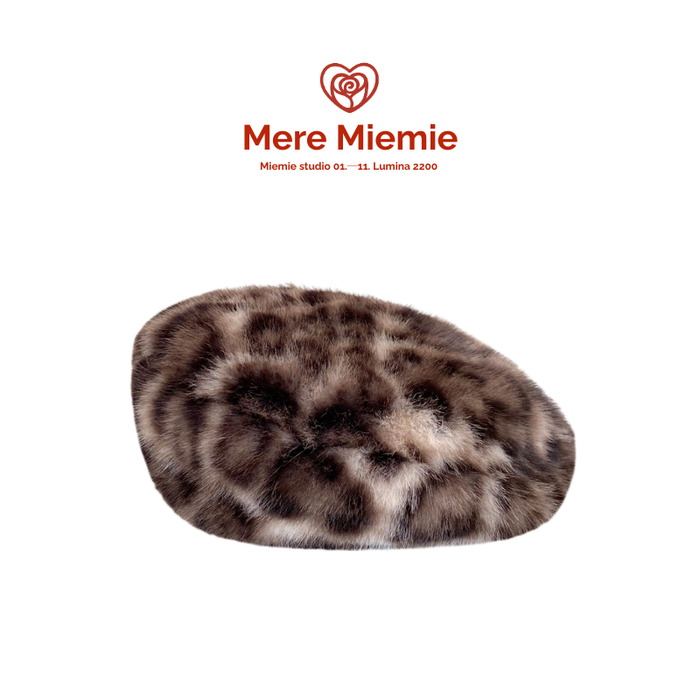 Beret with Ultra-Soft Cream Fleece Texture