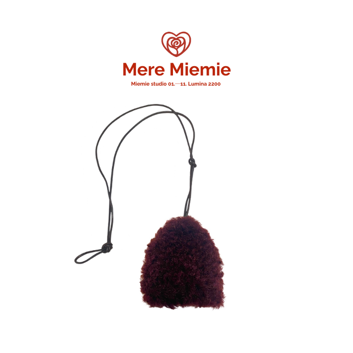 Lamb Milk Fleece Texture Keychain Ornament for Glasses